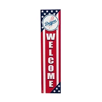 Los Angeles Dodgers 46" x 11" Stars & Stripes Patriotic Porch Leaner Wood Sign