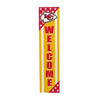 Kansas City Chiefs 46" x 11" Stars & Stripes Patriotic Porch Leaner Wood Sign