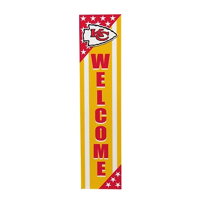 Kansas City Chiefs 46" x 11" Stars & Stripes Patriotic Porch Leaner Wood Sign