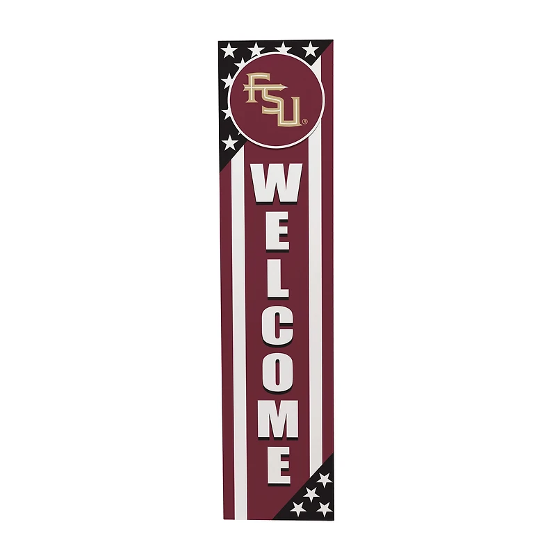 Florida State Seminoles 46" x 11" Stars & Stripes Patriotic Porch Leaner Wood Sign
