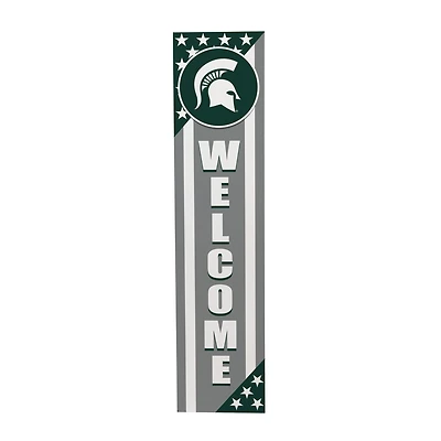 Michigan State Spartans 46" x 11" Stars & Stripes Patriotic Porch Leaner Wood Sign