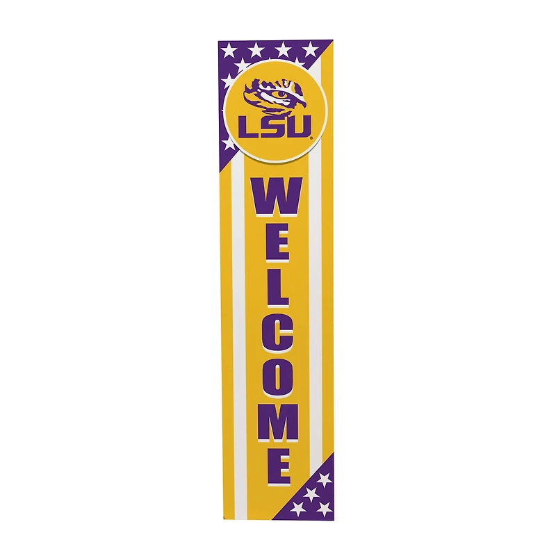 LSU Tigers 46" x 11" Stars & Stripes Patriotic Porch Leaner Wood Sign
