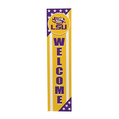 LSU Tigers 46" x 11" Stars & Stripes Patriotic Porch Leaner Wood Sign