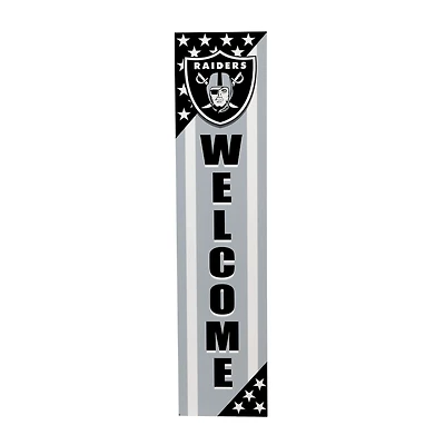 Las Vegas Raiders 46" x 11" Stars & Stripes Patriotic Porch Leaner Wood Sign