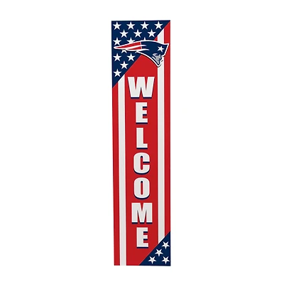 New England Patriots 46" x 11" Stars & Stripes Patriotic Porch Leaner Wood Sign