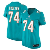 Women's Nike Kadyn Proctor Aqua Miami Dolphins Team Game Jersey
