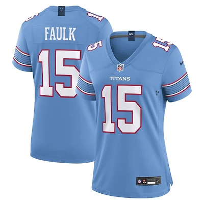 Women's Nike Keldric Faulk Light Blue Tennessee Titans Team Game Jersey