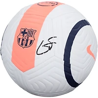 Gavi Barcelona Autographed White Soccer Ball