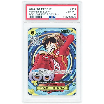 Monkey D. Luffy 2024 One Piece Japanese One Piece Day '24 Promo Card #109 PSA Authenticated 10 Card