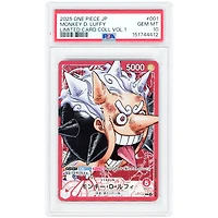 Monkey D. Luffy 2025 One Piece Limited Card Collection Vol.1 #001 PSA Authenticated 10 Card