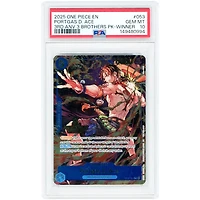 Portgas D. Ace 2025 One Piece 3rd Anniversary Tournament 3 Brothers Pack Winner #053 PSA Authenticated 10 Card