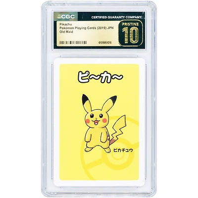 Pikachu 2019 Pokemon Old Maid Japanese #NNO CGC Authenticated Pristine 10 Card