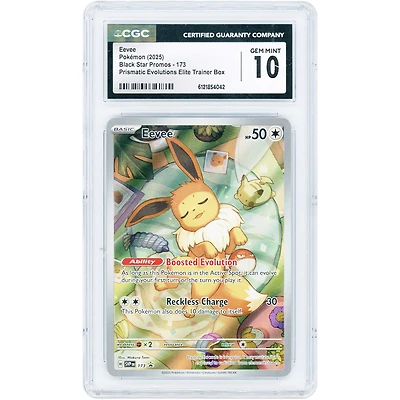 Eevee 2025 Pokemon Scarlet & Violet Black Star Promo #173 CGC Authenticated 10 Card