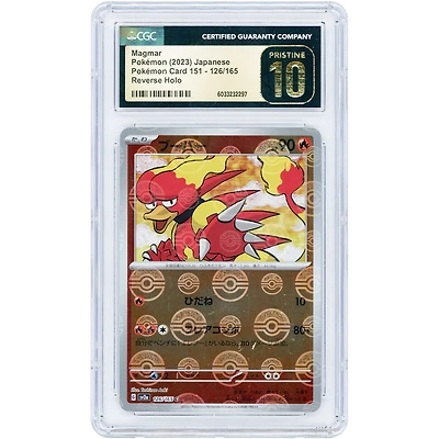 Magmar 2023 Pokemon 151 Japanese Reverse Holo #126 CGC Authenticated Pristine 10 Card