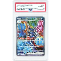 Palafin EX 2025 Pokemon Prismatic Evolutions Special Illustration Rare #151 PSA Authenticated 10 Card