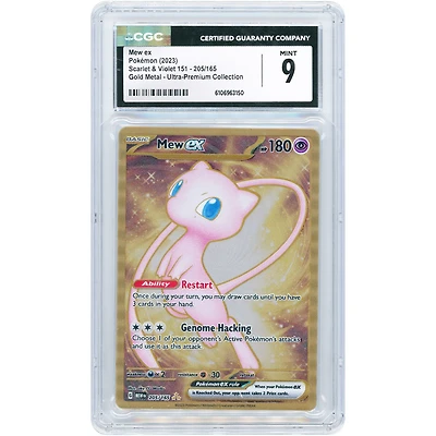 Mew EX 2023 Pokemon 151 Double Rare Metal Card #205 CGC Authenticated 9 Card