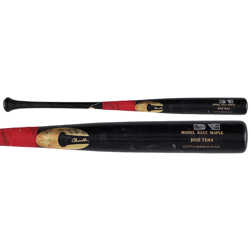 Jose Tena Washington Nationals Game-Used Black Chandler Broken Bat vs. Pittsburgh Pirates on April 13, 2026