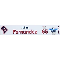 Julian Fernandez Washington Nationals Player-Issued #65 Nameplate from 2026 MLB Spring Training