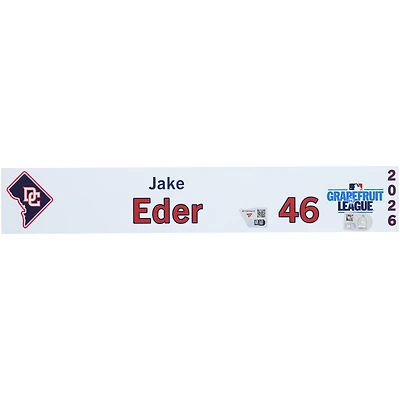 Jake Eder Washington Nationals Player-Issued #46 Nameplate from 2026 MLB Spring Training