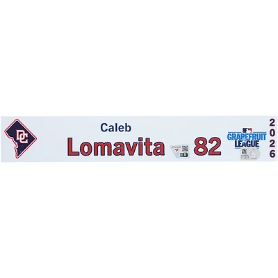 Caleb Lomavita Washington Nationals Player-Issued #82 Nameplate from 2026 MLB Spring Training