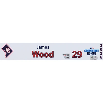 James Wood Washington Nationals Player-Issued #29 Nameplate from 2026 MLB Spring Training