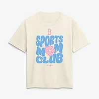 Women's Cream Boston Red Sox Sports Mom Club T-Shirt
