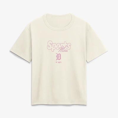 Women's Cream Detroit Tigers Sports Mom T-Shirt