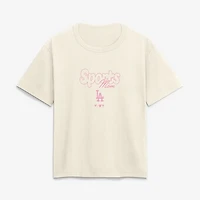 Women's Cream Los Angeles Dodgers Sports Mom T-Shirt