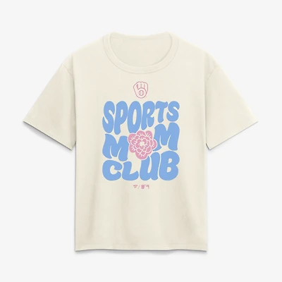 Women's Cream Milwaukee Brewers Sports Mom Club T-Shirt