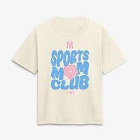 Women's Cream New York Yankees Sports Mom Club T-Shirt