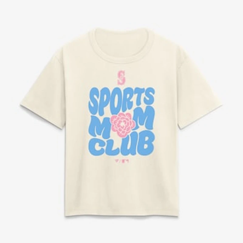 Women's Cream Seattle Mariners Sports Mom Club T-Shirt