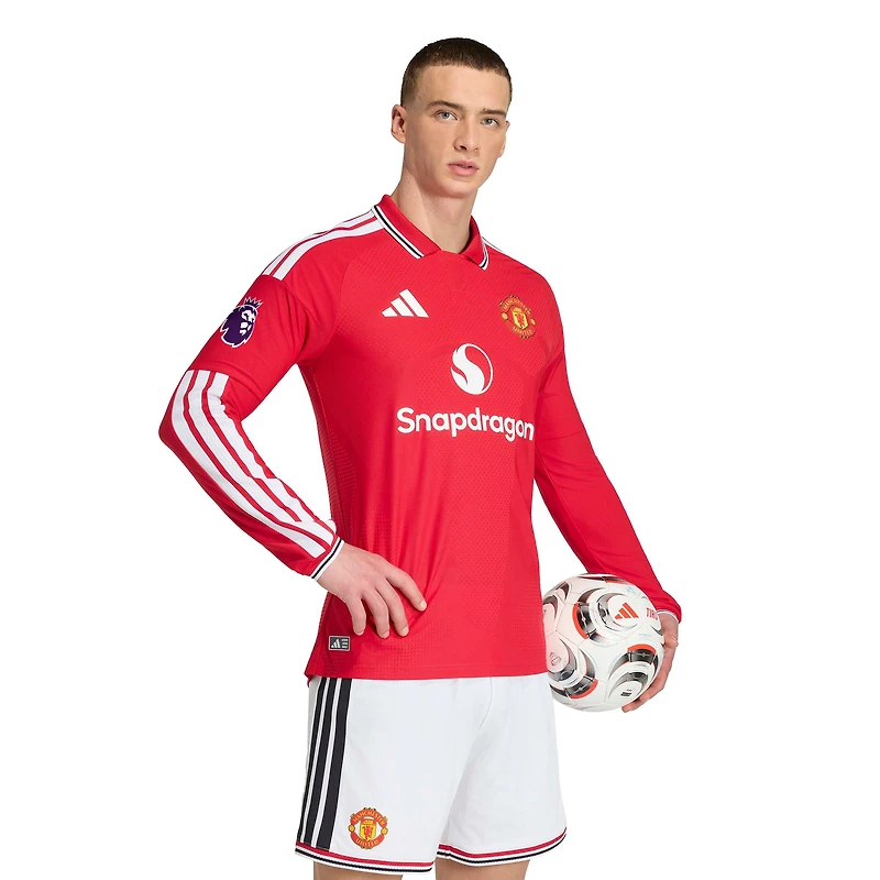 Men's adidas Red Manchester United 2026/27 Home Authentic Long Sleeve Jersey