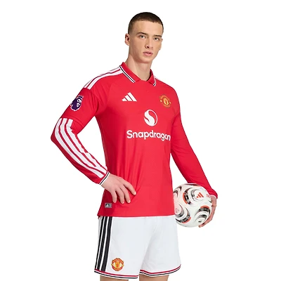 Men's adidas Red Manchester United 2026/27 Home Authentic Long Sleeve Jersey