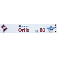 Abimelec Ortiz Washington Nationals Player-Issued #81 Nameplate from 2026 MLB Spring Training