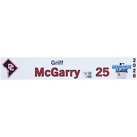 Griff McGarry Washington Nationals Player-Issued #25 Nameplate from 2026 MLB Spring Training