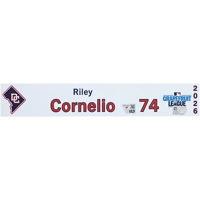Riley Cornelio Washington Nationals Player-Issued #74 Nameplate from 2026 MLB Spring Training
