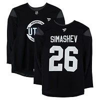 Dmitry Simashev Utah Mammoth Practice-Used #26 Black Jersey from the 2024-25 NHL Season