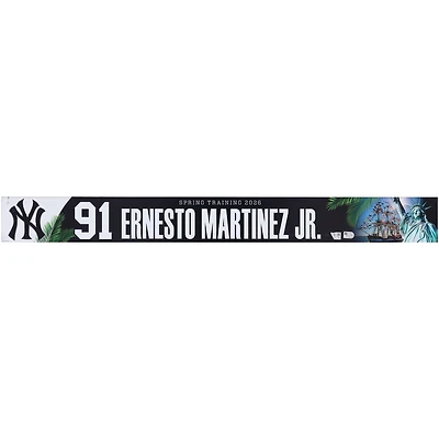 Ernesto Martinez Jr New York Yankees Player-Issued #91 Nameplate from 2026 MLB Spring Training