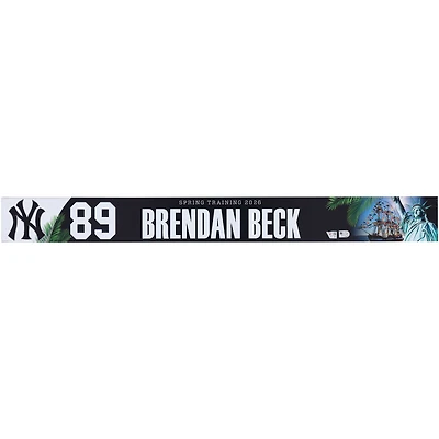 Brendan Beck New York Yankees Player-Issued #89 Nameplate from 2026 MLB Spring Training