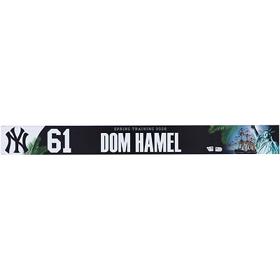 Dom Hamel New York Yankees Player-Issued #61 Nameplate from 2026 MLB Spring Training