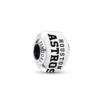 Pandora Houston Astros Glass Murano Charm