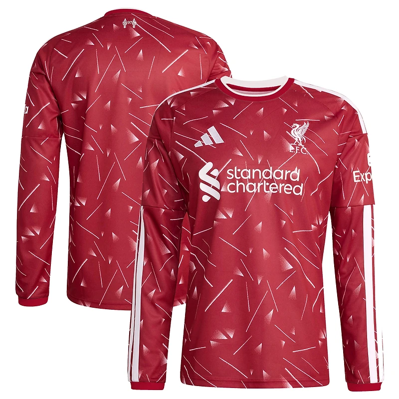 Men's adidas  Red Liverpool 2026/27 Home Replica Long Sleeve Jersey