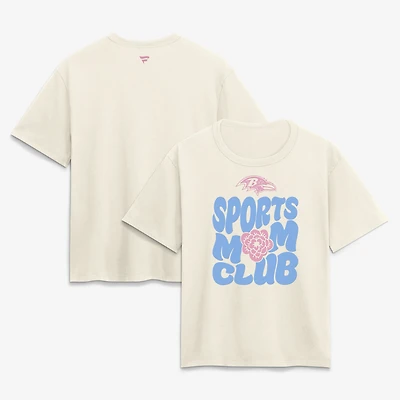 Women's Cream Baltimore Ravens Sports Mom Club T-Shirt