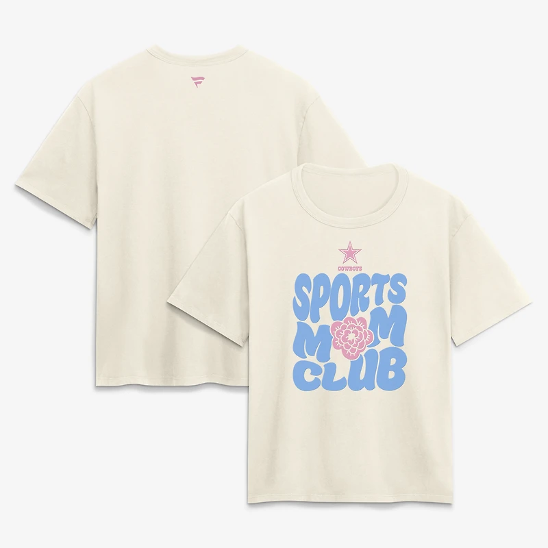 Women's Cream Dallas Cowboys Sports Mom Club T-Shirt