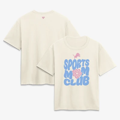 Women's Cream Detroit Lions Sports Mom Club T-Shirt
