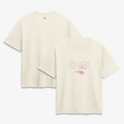 Women's Cream New England Patriots Sports Mom T-Shirt