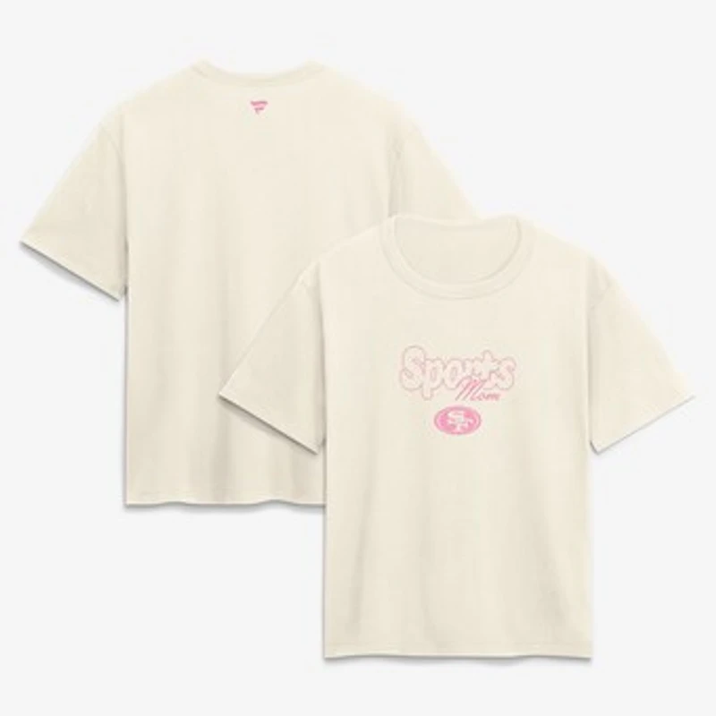 Women's Cream San Francisco 49ers Sports Mom T-Shirt