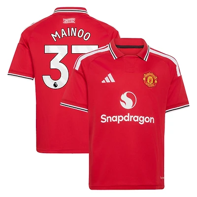 Youth adidas Kobbie Mainoo Red Manchester United 2026/27 Home Replica Jersey