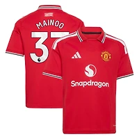 Youth adidas Kobbie Mainoo Red Manchester United 2026/27 Home Replica Jersey