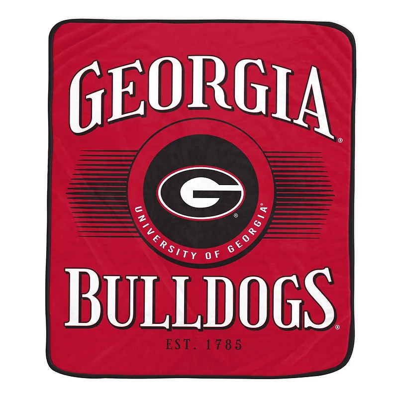 Pegasus Georgia Bulldogs Spotlight Arch 60" x 70" Ultra Soft Throw Blanket